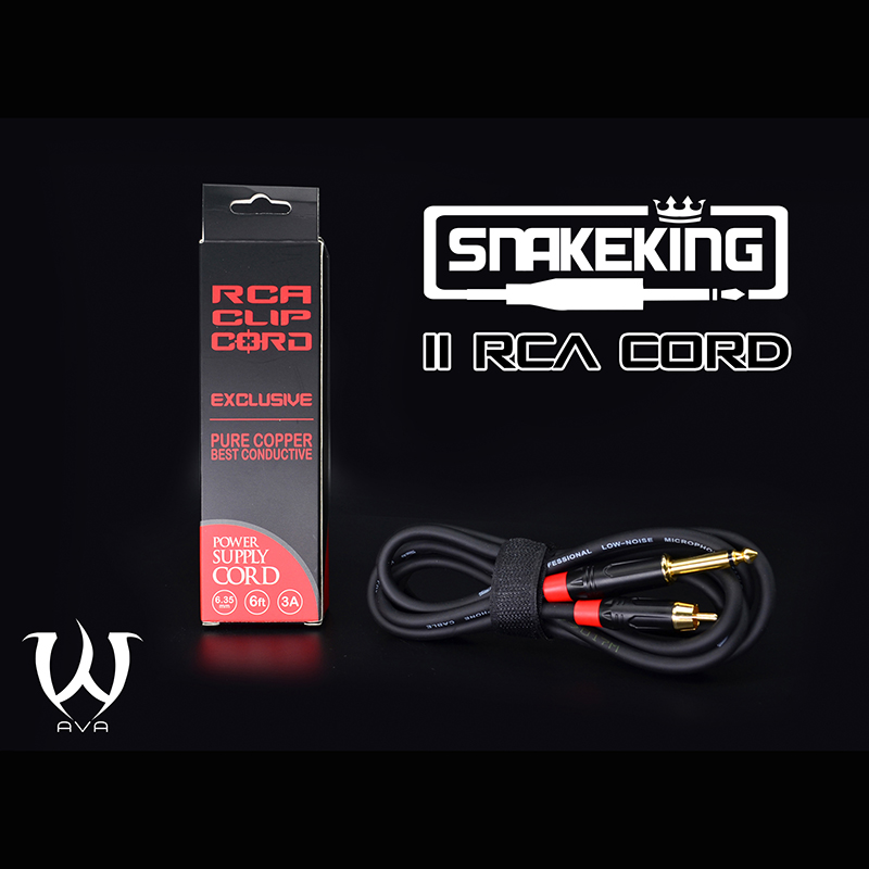 SNAKE KING II SILICONE RCA CORD BLACK